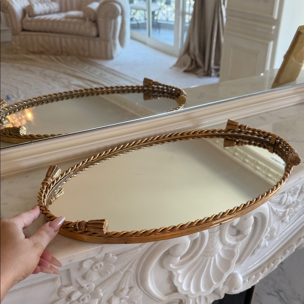 Elegant Gold Vanity Tray